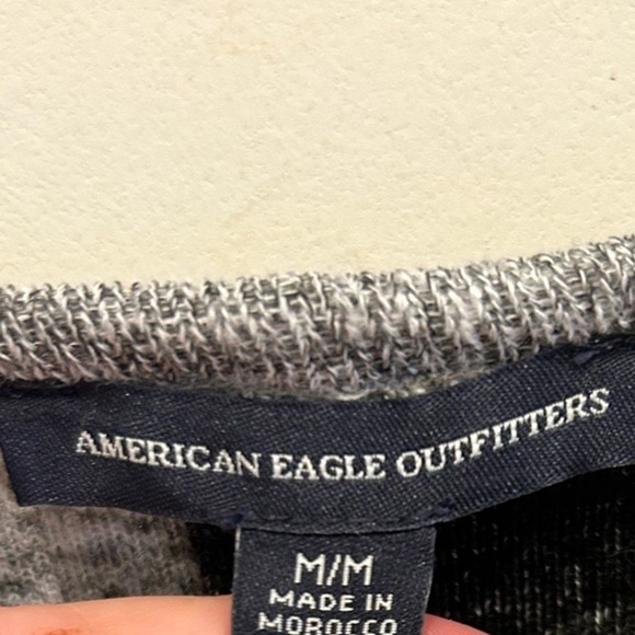 American Eagle Outfitters Aztec Kimono Cardigan Black White M Fringe Southwest - Picture 2 of 7